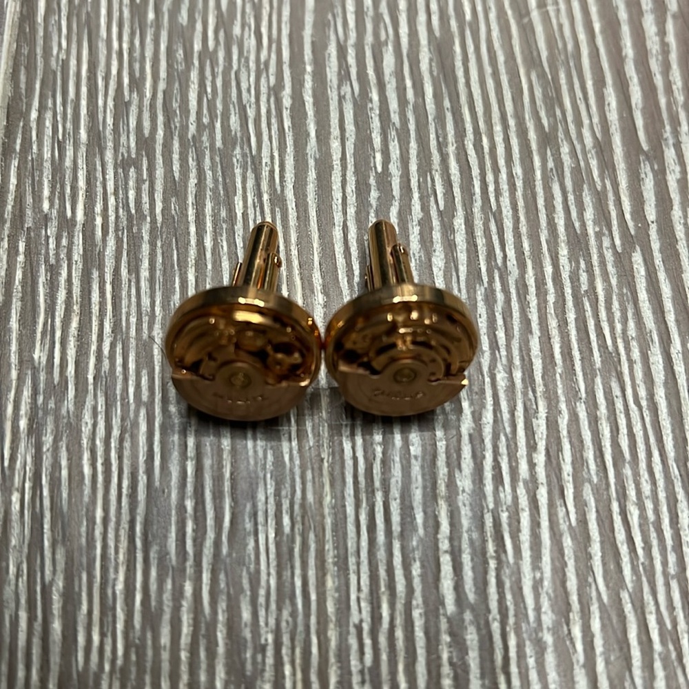 Unique Gold Watch Movement Cufflinks – Steampunk Style